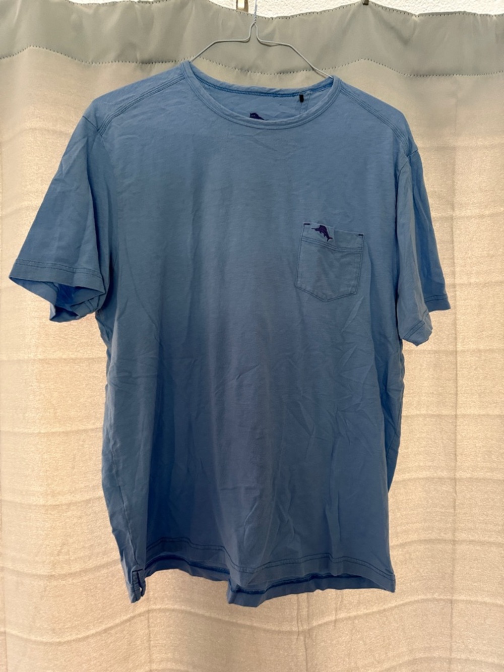 Tommy Bahama Blue Pocket T-Shirt Men’s Large Casual Cotton Tee